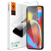 Skaidrus apsauginis grūdintas stiklas "Spigen Glas.Tr Slim" telefonui iPhone 13 / 13 PRO / 14 / 16E / 17E