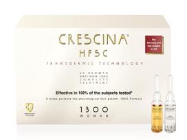 CRESCINA TRANSDERMIC 100% ampulių kompleksas plaukų slinkimo stabdymui ir plaukų atauginimui MOTERIMS, 1300 stiprumo, 20 vnt. (10+10)