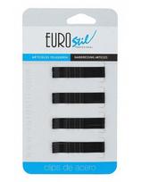EuroStil plaukų segtukai 50mm banguoti, juodi Eurostil 24vnt