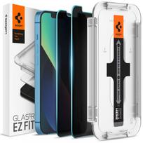 Privatum suteikiantis apsauginis grūdintas stiklas su montavimo rėmeliu "Spigen Glass.Tr PRIVACY EZ FIT" (2 vnt) telefonui Apple iPhone 13 Pro Max