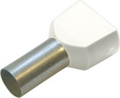 Twin-end sleeves two cables, 0.5/8, white, 100 pieces 270778 | 4011923096731