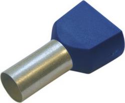 Twin-end sleeves two cables, 2.5/13, blue, 100 pieces 270794 | 4011923096816