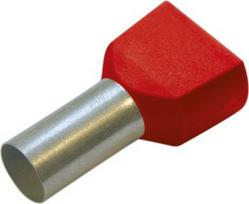 Twin-end sleeves two cables 10/14, red, 100 pieces 270798 | 4011923096854