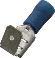Socket sleeves with branch 1.5-2.5/6.3x0.8, blue, 100 pieces 260412 | 4011923089351