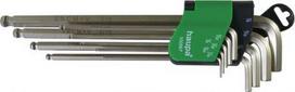 Allen key set ball-end 1/16-3/8"; 9 pieces, extra long 100967 | 4011923586935