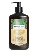 ARGANICARE Nenuplaunamas kondicionierius sausiems plaukams su ricinos aliejumi, 400 ml