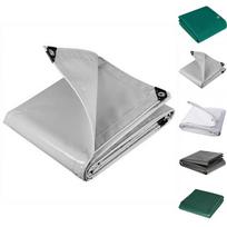 LAUKO BALDŲ UŽDANGALAS SU KILPELĖMIS : Dydis - 5x9 m, Medžiaga - Polietilenas (180g / m²), Spalva - Pilka