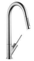 Maišytuvas su ištraukiama žarna plautuvei nerūdijančio plieno atspalvio Hansgrohe AXOR starck 10821800