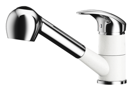 Virtuvinis maišytuvas su ištraukiama žarna KERNAU KWT 04 PO WHITE / CHROME