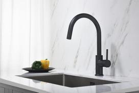 Virtuvinis maišytuvas su ištraukiama žarna Blue Water Plaza matinis juodas