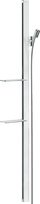 Dušo laikiklis su dušo žarna ir lentynomis Hansgrohe Unica 27645400, baltas/chromuotas