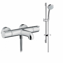 Maišytuvas Hansgrohe Ecostat su dušo stovo komplektu, 27772000+13201000