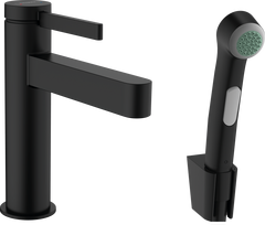 Praustuvo maišytuvas su bide dušeliu Hansgrohe Finoris, 76210670, matinis juodas