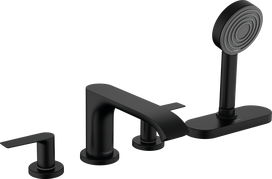 4 dalių maišytuvas montuojamas į vonios kraštą Hansgrohe Vivenis 75444670, juodas matinis