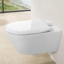 Pakabinamas klozetas Villeroy&Boch Subway 2 Rimless, ViFresh, su plonu soft-close dangčiu, CeramicPlus, 5614A1R1+9M78S101