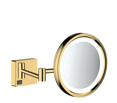 Skutimosi veidrodis su LED lempute Hansgrohe AddStoris, Polished Gold Optic, 41790990