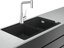 Virtuvės plautuvės ir maišytuvo komplektas Hansgrohe C51, 43216000