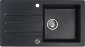 Granitinė plautuvė Kernau KGSA 50 1B1D Black Metallic