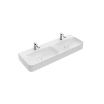 Pakabinamas dvigubas praustuvas Villeroy&Boch Finion, 1300 x 470, CeramicPlus, 4139D5R1