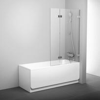 Vonios sienelė Ravak BVS2 100 R chromas+stiklas Transparent 7UPA0A00Z1 + montavimo rinkinys D01000A071 + laikiklis B19000000A