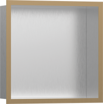Sieninė niša Hansgrohe XtraStoris 56097140, šlifuoto nerūd.plieno su šlifuotos bronzos rėmeliu