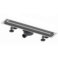 Dušo latako komplektas 2 in1 su dvipusėmis grotelėmis steel/plate 800mm Tece Linus 15103080