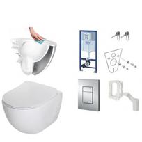 Potinkinis WC komplektas Grohe 5 in 1 38827000 + Deante Peonia Rimless Slim