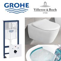 Potinkinis WC komplektas GROHE 5in1 ir Villeroy & Boch SUBWAY 2.0, 5614R201(E)+38827000