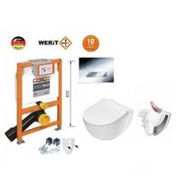 Pažemintas potinkinis wc rėmas su klozetu Werit + Deante Peonia Rimles 167-32003636-00-00+173-30010000-00+174-91300000-00+Felder+CDE_6ZPW+CDE_6SOZ