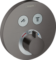 Potinkinis termostatinis dušo maišytuvas Hansgrohe ShowerSelect S 15743340, Brushed Black Chrome