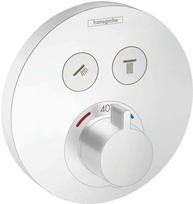 Potinkinis termostatinis maišytuvas Hansgrohe ShowerSelect S 15743700, baltas matinis