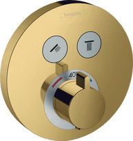 Potinkinis termostatinis dušo maišytuvas Hansgrohe ShowerSelect S 15743990, Polished Gold Optic