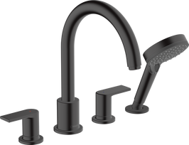 4 skylių į vonią montuojamas maišytuvas Hansgrohe Vernis Shape 71459670, juodas matinis