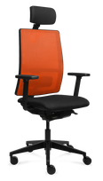 Biuro kėdė Tronhill WORK, juodas audinys/oranžinis tinklelis