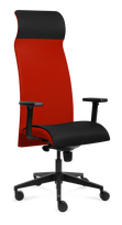 Biuro kėdė Tronhill SOLIUM EXECUTIVE, juodas audinys/raudonas tinklelis