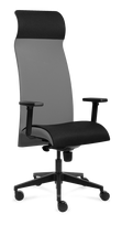 Biuro kėdė Tronhill SOLIUM EXECUTIVE, juodas audinys/šviesiai pilkas tinklelis