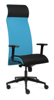 Biuro kėdė Tronhill SOLIUM EXECUTIVE, juodas audinys/žydras tinklelis