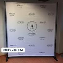 Teleskopinis parodų stendas – sienelė 300 x 240cm