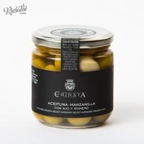 Alyvuogės „LA CHINATA“ su česnaku ir rozmarinu, 350 g
