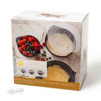 „WILTON“ 3 dalių plastikinių dubenėlių su dangčiu rinkinys, 1 vnt.