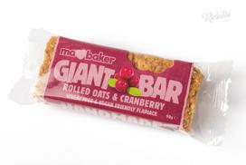 Avižinis batonėlis „Ma Baker Giant Bar“ su spanguolėmis, 90 g