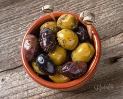 Kalamata ir žaliųjų alyvuogių mišinys su raudonėliu, 250 g