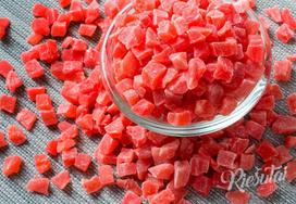 Džiovintų papajų kubeliai cukruoti maži, 1 kg
