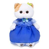 Pliušinis žaislas Katytė Li-Li su mėlyna suknele 24cm, LK24-037, Budibasa