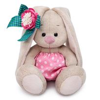 Pliušinis žaislas Zuikutė Baby su gėlyte 15cm, SidX-338, Budibasa