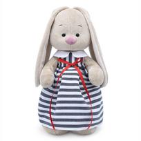 Pliušinis žaislas Zuikutis Mi su dryžuota suknele18cm, StS-315, Budibasa