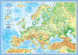 Europos gamtinis ir politinis žemėlapis (A3)