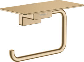 Tualetinio popieriaus laikiklis su lentynėle Hansgrohe AddStoris 41772140, šlifuotos bronzos