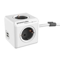 Allocacoc PowerCube Extended USB Grey 3m cable