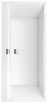 Vonia Villeroy and Boch Squaro Edge 12, 180x80cm, UBQ180SQE2DV-RW, akmens balta